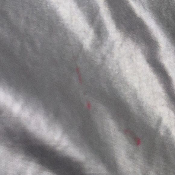 Fila Womens Metallic Silver Hooded Jacket With Pink Accents & Zipper Closure Siz - Picture 7 of 9